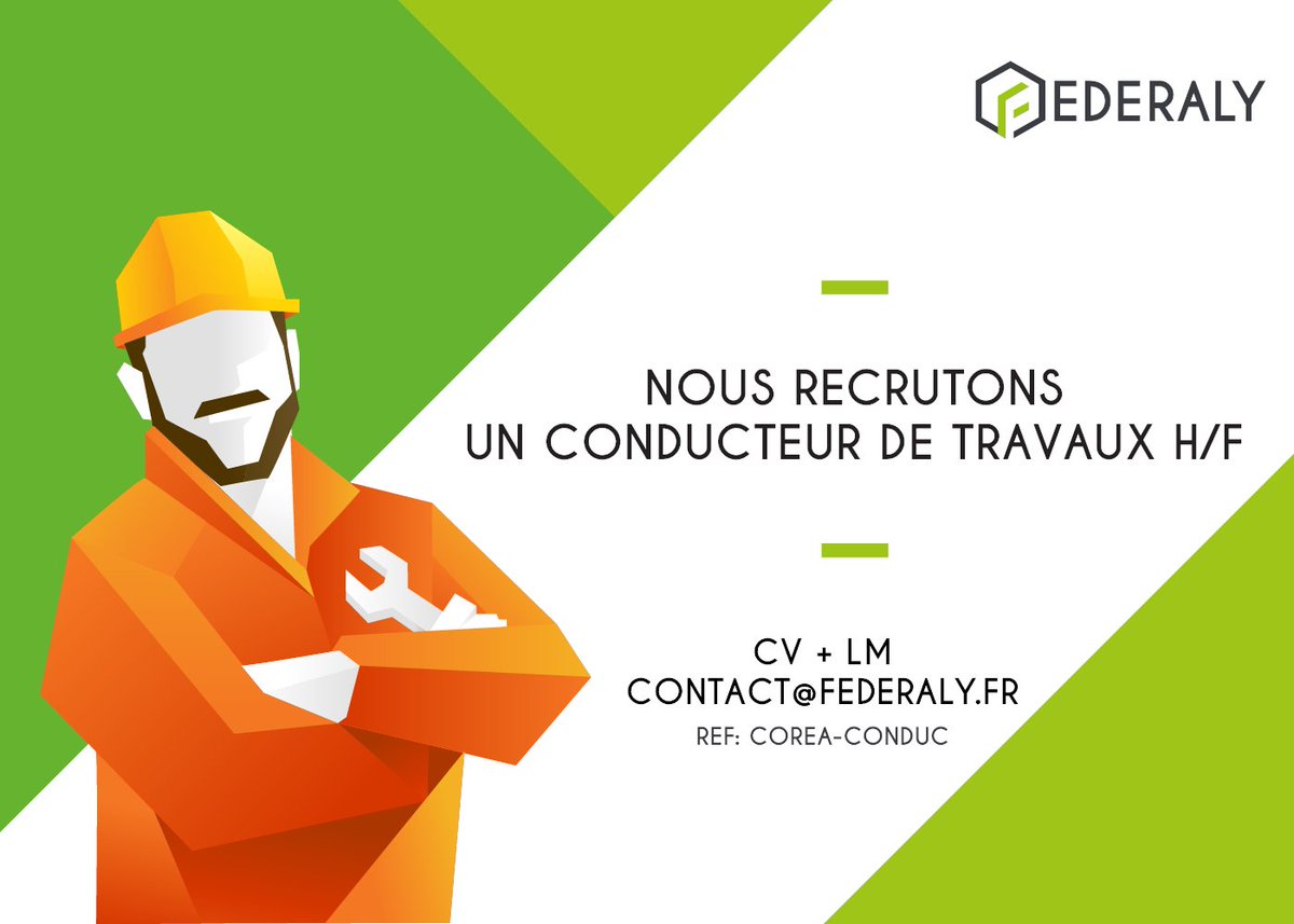 FederalyG's tweet photo. ❗❗ ON RECRUTE ❗❗ UN CONDUCTEUR DE TRAVAUX H/F 👷‍

N'hésites pas à nous envoyer ta candidature pour rejoindre la team Federaly à contact@federaly.fr

#recrutement #offredemploi #job #conducteurdetravaux #lyon #rhonealpes #onrecrute #emploi https://t.co/emZ4ZsY5UZ