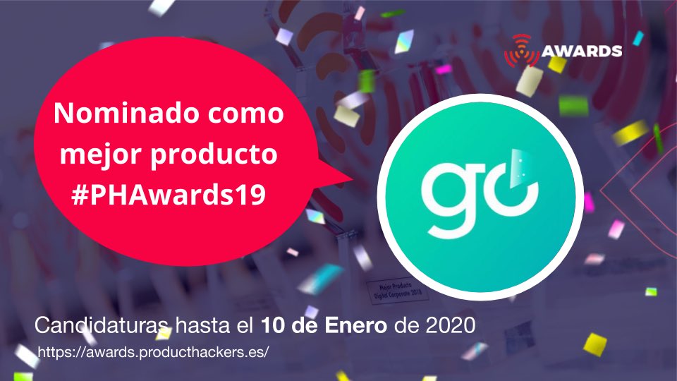 gogotick's tweet photo. Estamos muy contentos hemos sido nominados a los premios a mejor producto #PHAwards2019   😃🎉👍🎈 https://t.co/J5Z7fOnh1s