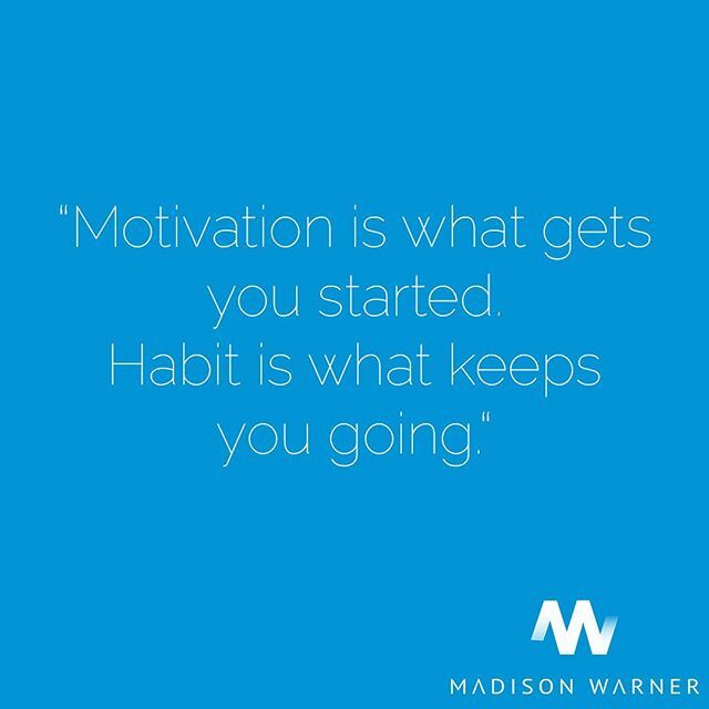 Some Monday morning inspiration ✨
•
Most of us will be coming into work this Monday feeling more motivated and inspired than any usual Monday, it's January and it's the month for setting goals and action plans.
•
Something to remember - motivation only gets you so far. Creat…