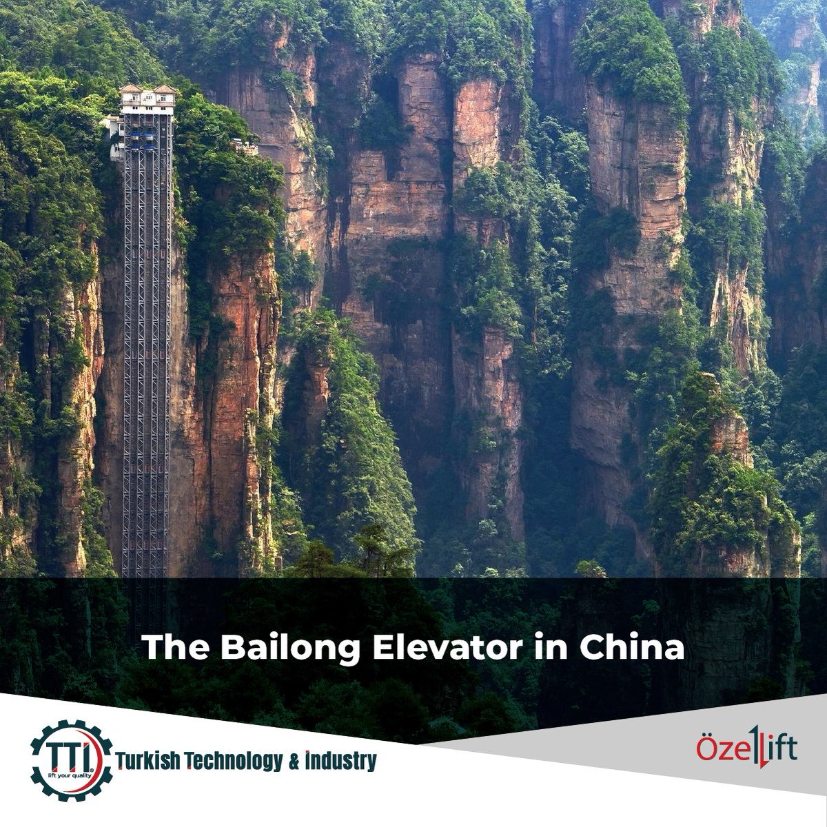 #Coolestelevators The Bailong Elevator in China is a glass elevator built onto the side of a huge cliff in the Wulingyuan area. At a height of 330 m, it is claimed to be the world's highest &amp; heaviest outdoor elevator. 
For more info. visit our website: ttilift.com