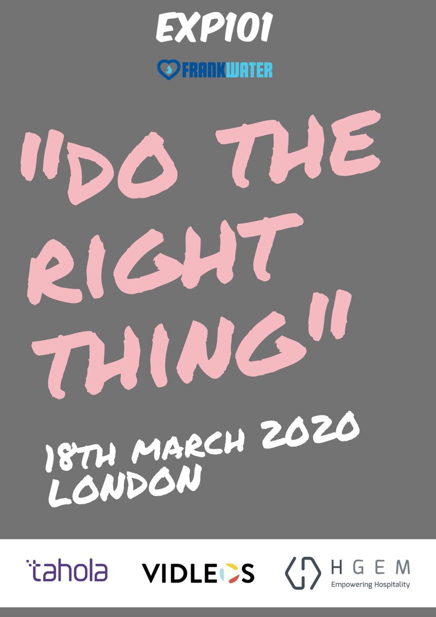 EXP101dotcom's tweet photo. This is going to be a belter, the tribe comes together again!
March 18th, with our old friends @Tahola_ltd and with our newest partners @HGEM_ and @frankwater. Together we will do the right thing! https://t.co/OPBnhdrRka #lovehospitality #exp101 https://t.co/Vb6RTepVG8