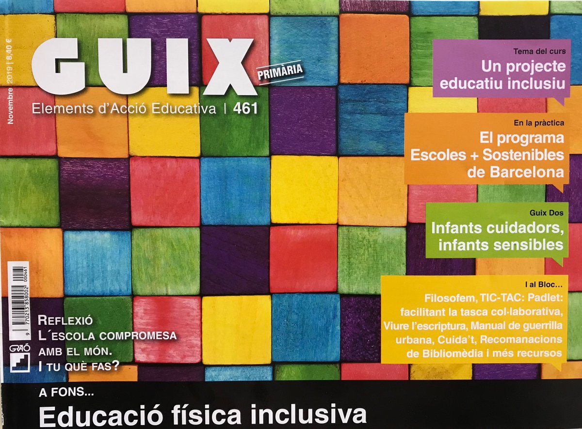 Publicada la 'Guía Educativa' impulsada por el Ayuntamiento de Lleida y elaborada por nuestra Fundación, con el objetivo de estimular los valores de los cuidados, la compasión y la comunidad en las escuelas. 
 @paerialleida #Escuelasquecuidan