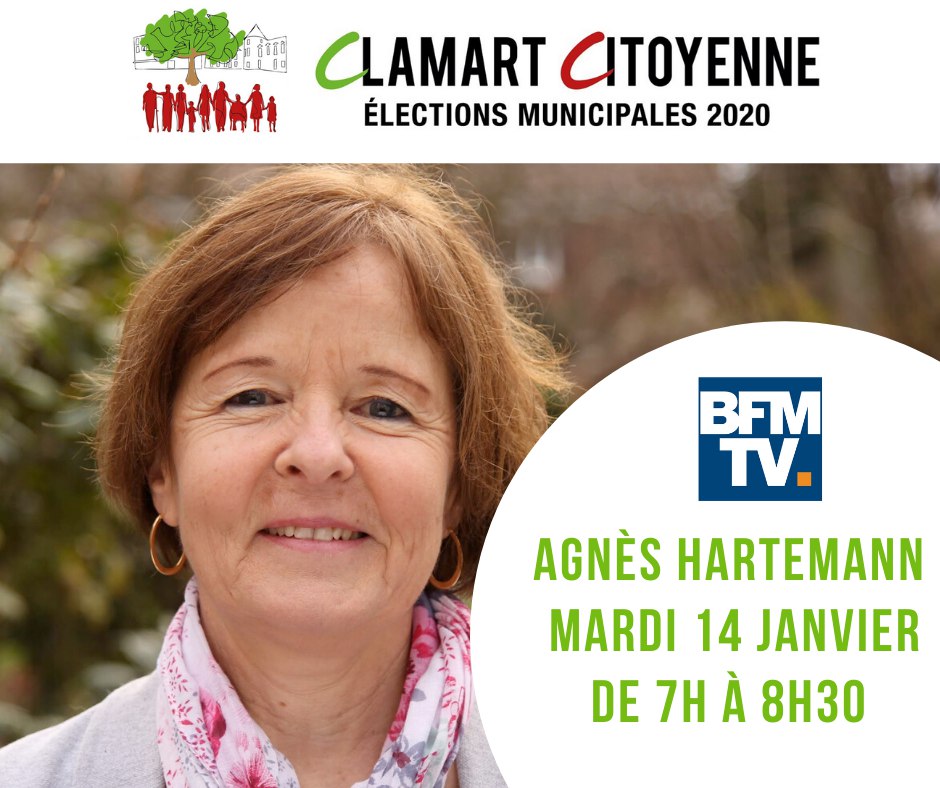ClamCitoyen2020's tweet image. Agnès Hartemmann, future 1ère adjointe à la mairie de #Clamart, cheffe de service au groupe hospitalier La Pitié-Salpêtrière et co-animatrice du mouvement pour sauver l'hôpital public, sera demain matin à 7h l'invité de @bfmtv
#Municipales2020 #CC2020 #clamartcitoyenne2020
