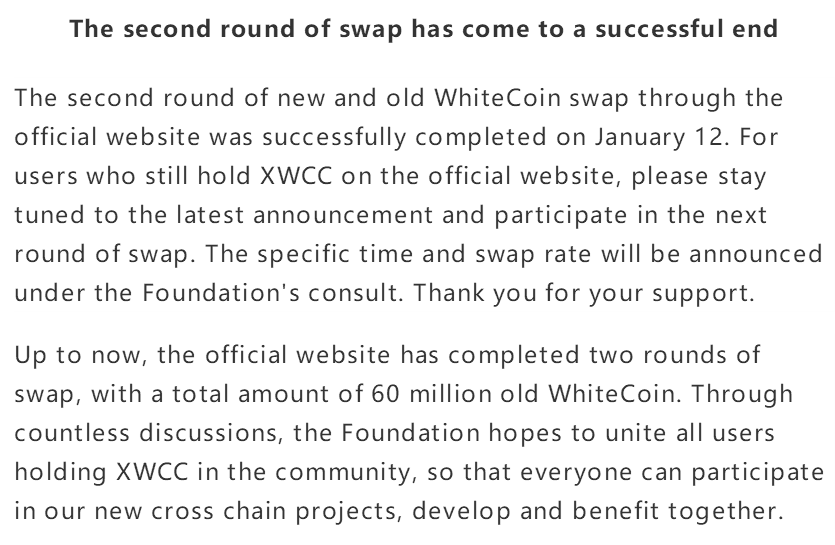 WhiteCoin description