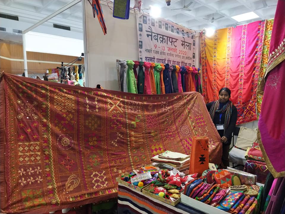 MBCT_Trust's tweet image. #Phulkari Makers Bassi Pathana #PMBP self help group of rural craftswomen trained &amp;amp; supported by #MBCTrust participated at the #Nabkraft Mela, Himachal Bhawan Sector 28, #Chandigarh.
#PhulkariMakers #BassiPathana #womenempowerment #NABARD