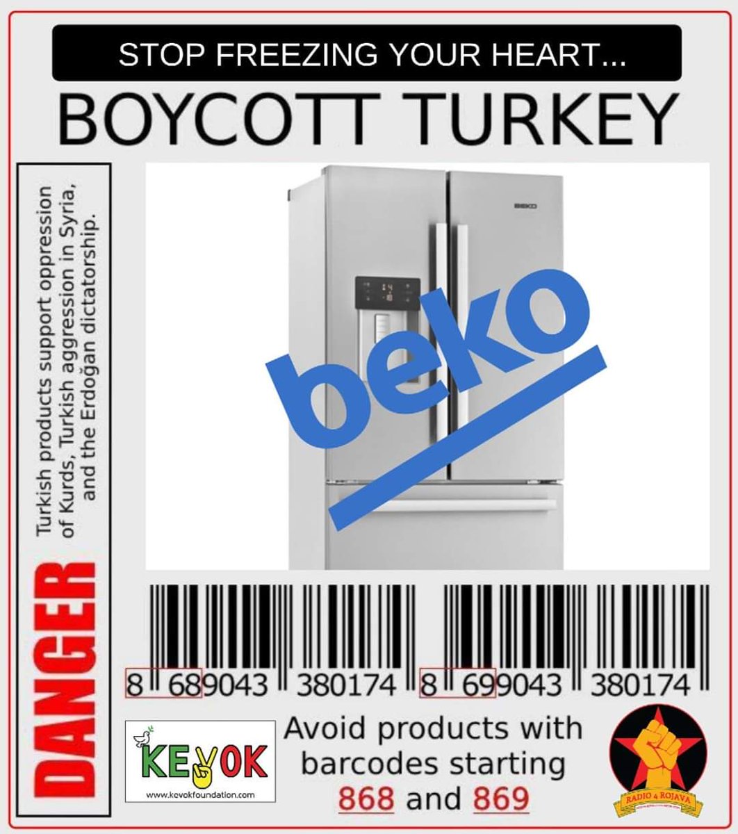 Radio4Rojava's tweet photo. #BoycottTurkey #Radio4Rojava #KEVOK https://t.co/COFfvDGznS
