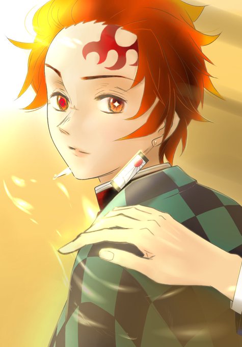 ぺぱさんがTwitterに投稿した竈門炭治郎(鬼滅の刃)のイラスト。