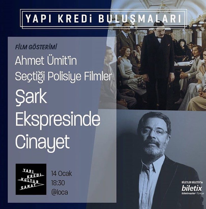 baskomsernevzat's tweet photo. Yarın (14 Ocak) saat:18:30’da Şark Ekspresi’nde Cinayet’i özel bir deneyim eşliğinde izleyeceğiz. Film keyfini tad, koku ve dokunma duygularıyla buluşturan @tastycinema deneyimiyle #yapıkredikültürsanat’ta yaşayacağız... https://t.co/BcJN8dksVt