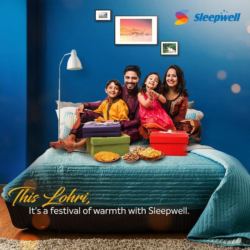 The comfort of home, aur family Ka Saath + Sleepwell Ka aaram = The perfect Lohri! Team Sleepwell wishes you and your family a Prosperous Lohri.  #Sleepwell #SleepwellMattresses #HappyLorhi #Lorhi #Celebrations #IndianFestival #Happiness #Family #Comfort #IndianFamily