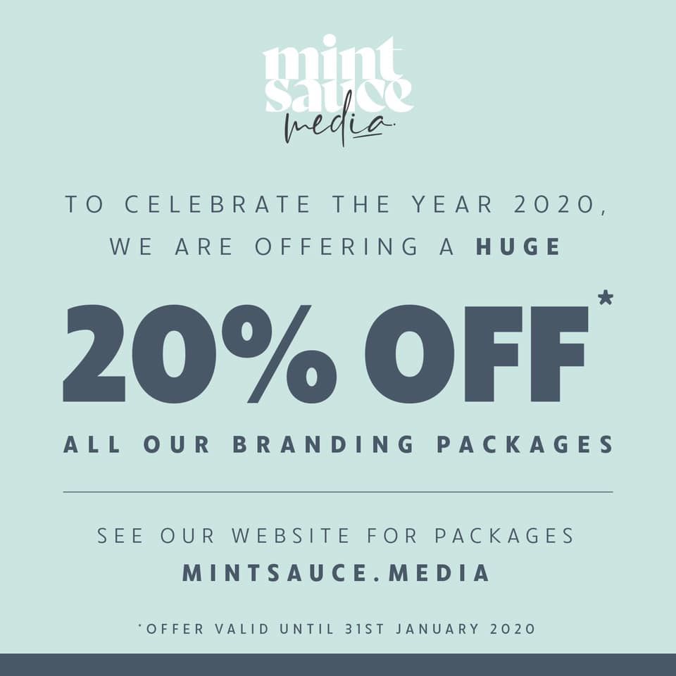 mintsauce_media's tweet photo. If rebranding is part of your 2020 strategy then it might be worth checking out our January offer!

To celebrate the new year and all 2020 brings, we’d like to offer 20% off all our branding packages. Perfect for you and your business to get a head start this year! https://t.co/oDkA80f8VX
