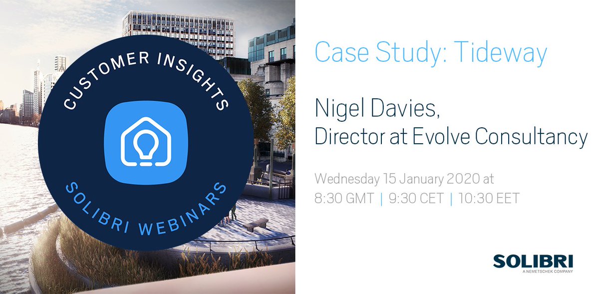 Solibri's tweet photo. There are still seats left for our next Customer Insights webinar! Join on January 15 to hear about the award winning project Tideway. Read more and register: https://t.co/K69yKZbDt6 https://t.co/SL37lKheGu