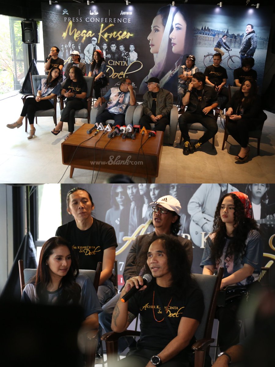 slankdotcom's tweet photo. Slank (diwakili Bim2x &amp; Kaka) baru aja hadir dalam Konferensi Pers - Mega Konser "Akhir Kisah Cinta Si Doel" yang akan digelar tanggal 17 Januari 2020 mulai pukul 22:00 WIB di RCTI.

Siap-siap tonton di layar kaca! https://t.co/3LWs5B2U5p