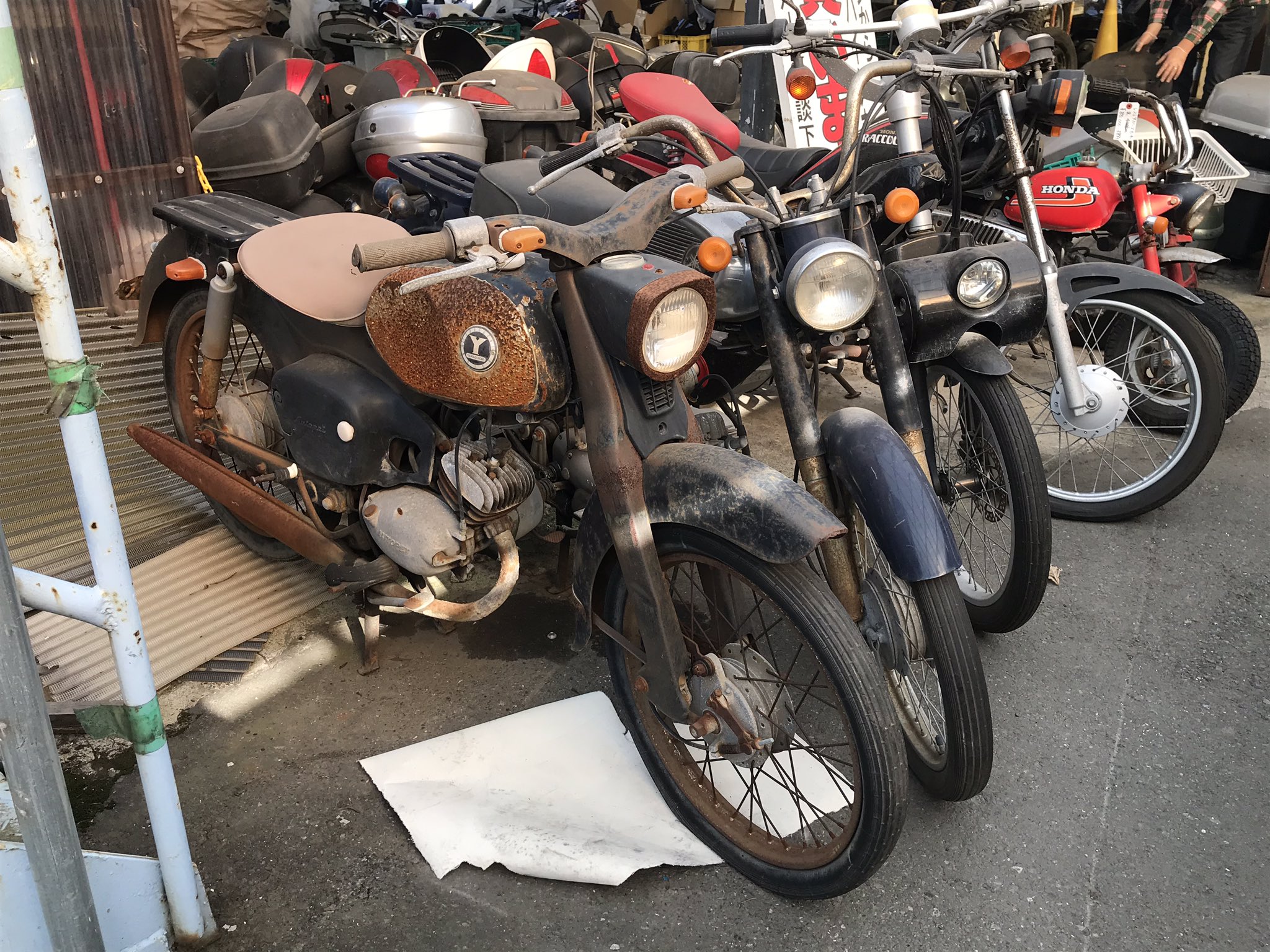 バイク命の17歳 湘南走ってきた ジャンクヤードも行ったけどもうほぼ何もないね 見る人が見たらあるのだろうけども素人の俺が見たら何がなんだかわからんわd でも色々見てるだけでも面白かった なんか19年度で閉店だったらしいけどまだやってるよ