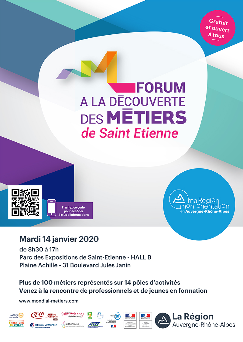 📢👩‍🚀👨‍🏭👩‍🏫👨‍🍳👨‍⚕️👷‍♂️👨‍🎓👮‍♀️ Forum "à la découverte des métiers" au <a href="/parcexpo42/">parc expo St-Etienne</a> le 14 Janvier 2020 dans le Hall B. infos : parc-expo42.com/Forum-a-la-dec… #saintetienneevenements #saintetienne #glevents #métiers #evenements #savethedate