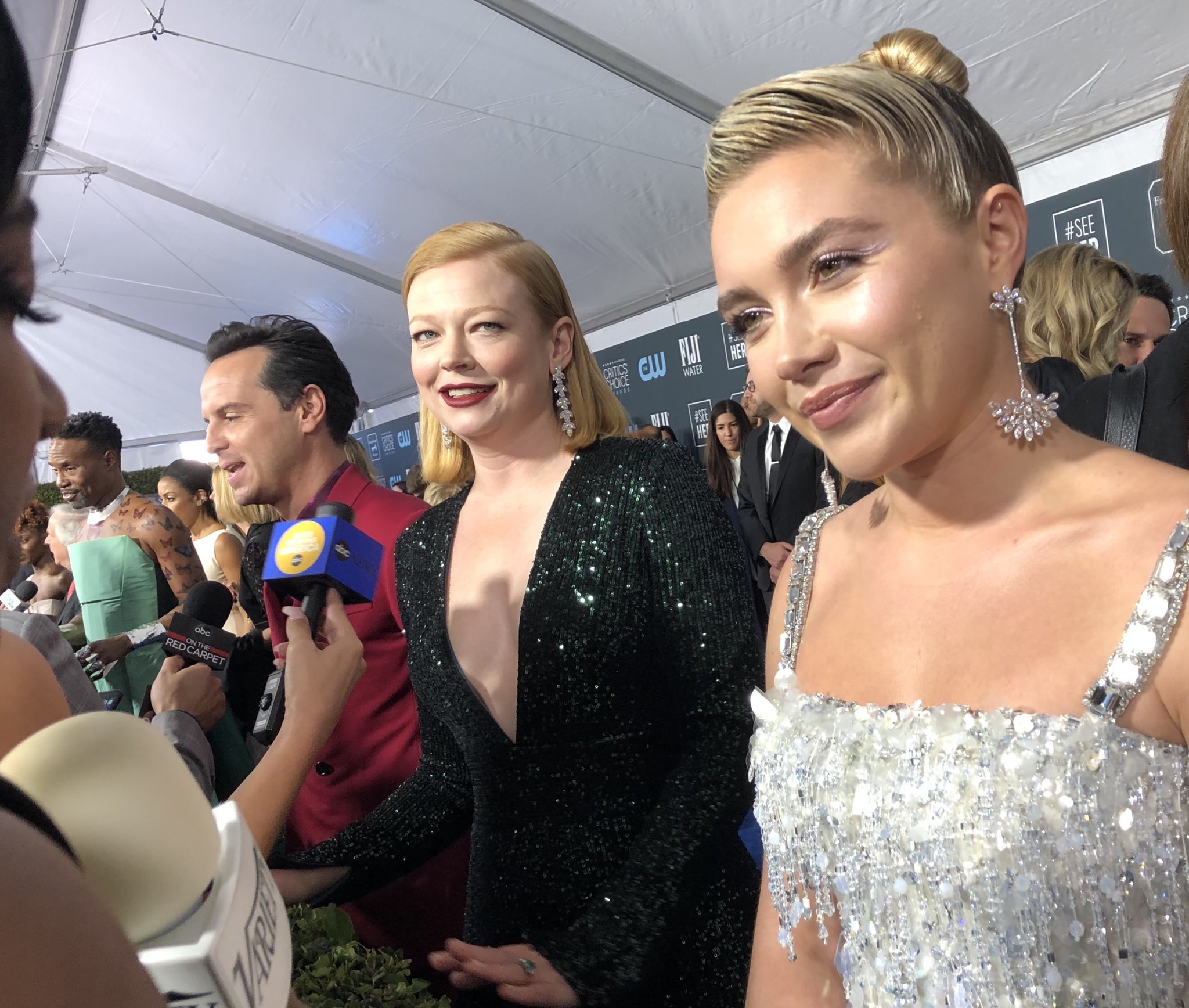 Michael Lucas on X: As a rabid fan of #Fleabag, #Succession and  #LittleWomen, this image of Sarah Snook finding herself between Hot Priest  and Florence Pugh is almost more than I can