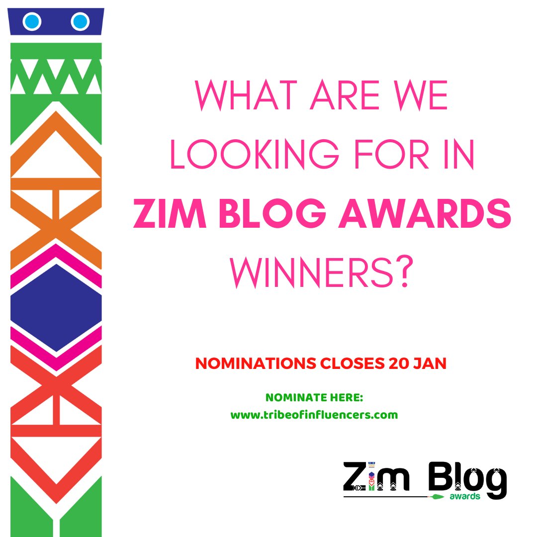 zimblogawards's tweet photo. We’re looking for blogs that are the full package. Not only do they look good but they are marketed well, consistent, interactive with riveting content
#ContentCreatorsZW #ZimCreatives #ZimYouTuber #YouTubeZW #PodcastZW #ZimPodcaster #ZimBloggers #ZimbabweanBlogger #ZimBlogAwards https://t.co/ZjM7uNLLSv