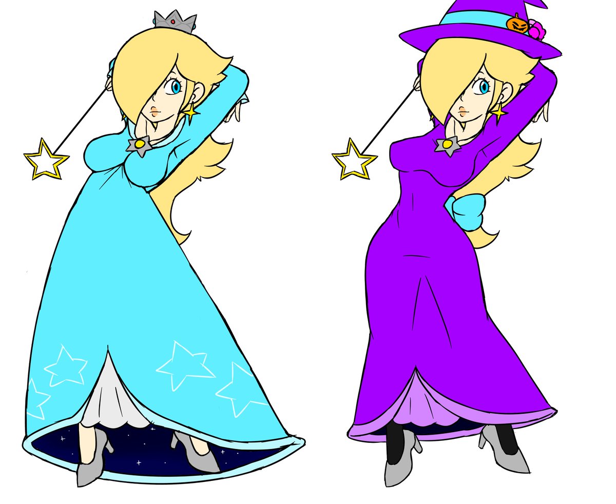 I was drawing Rosalina just stretching for anatomy practice