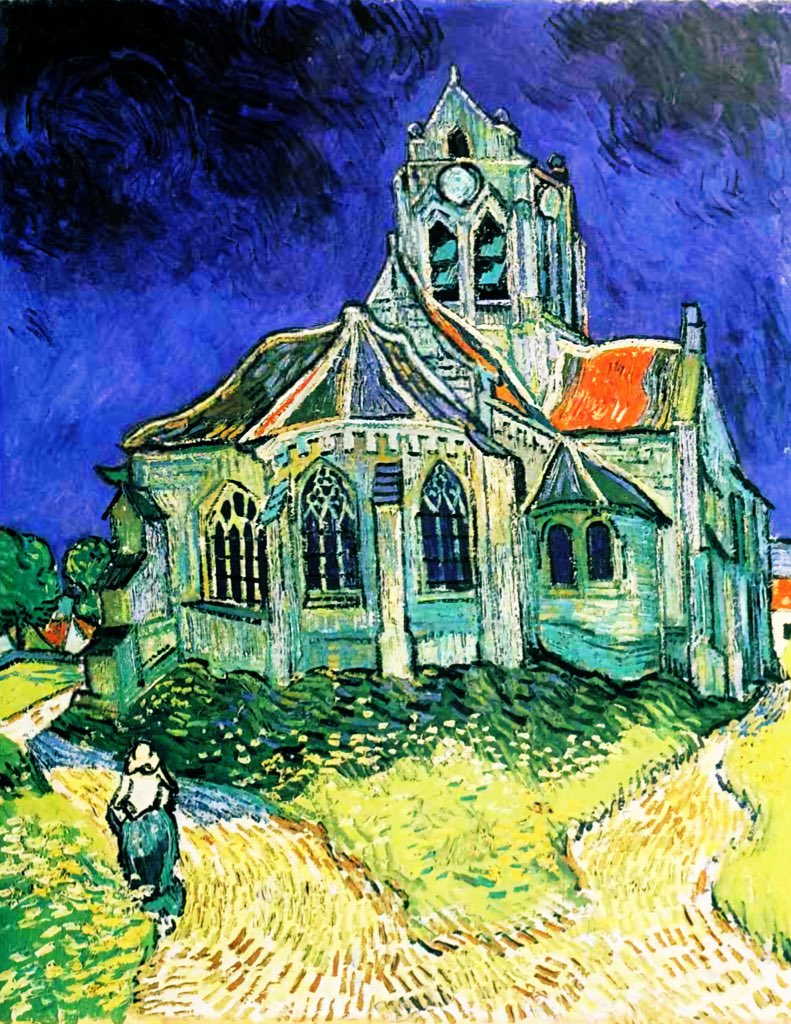 12. The remarkable Dr Gachet, author of a thesis on melancholy, in June 1890, took up Van Gogh & cared for him till his suicide in July. It was while he was with Dr Cachet that VVG created his most expressionist works, likeEglise d'Auvers, which was like a cry from the darkness.