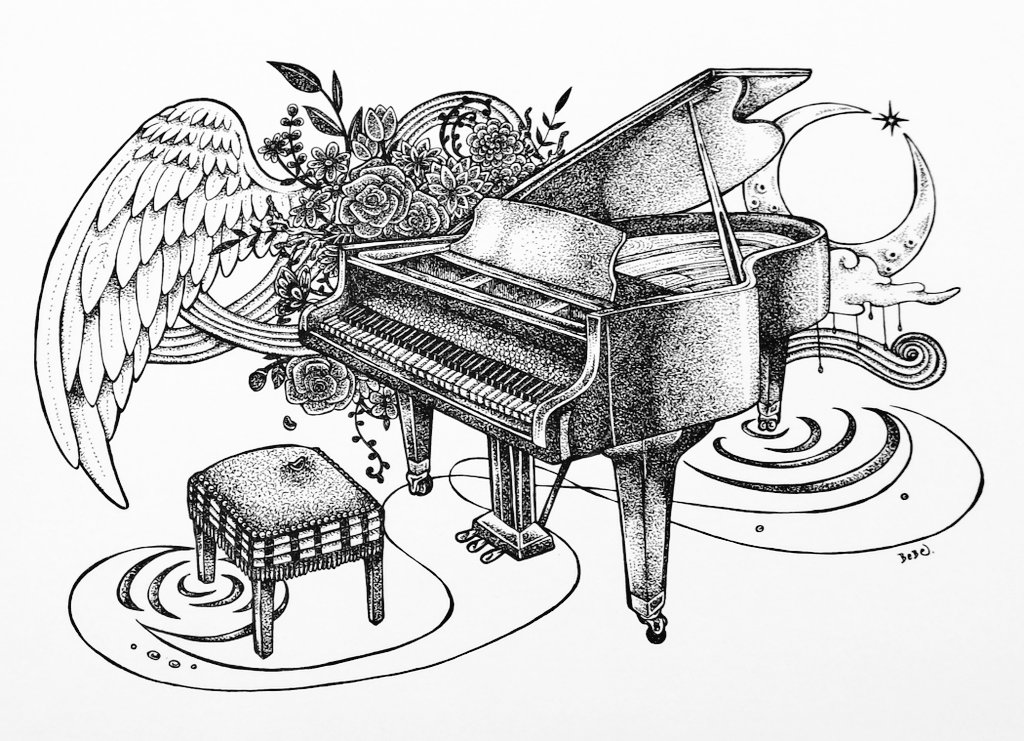 Uzivatel Bebe Na Twitteru 本日の成果 随分前にご注文をいただいていた グランドピアノをメインとしたイラスト イラスト ペン画 グランドピアノ 細密画 私の絵柄が好みって人に見てもらえたらハッピー T Co M5dyjudy0w Twitter