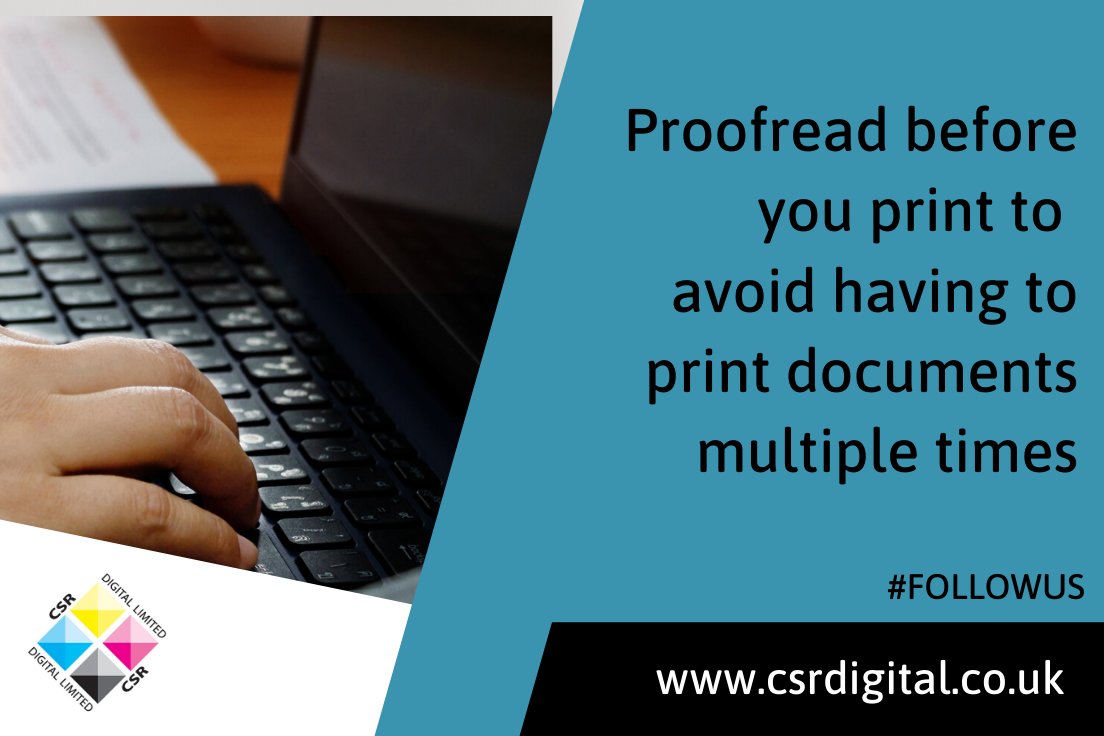 csrdigital's tweet photo. #PrintingTip - Proofread before you #print to avoid having to print documents multiple times.

#CSRDigital #Sustainability https://t.co/oApfT2tmhX