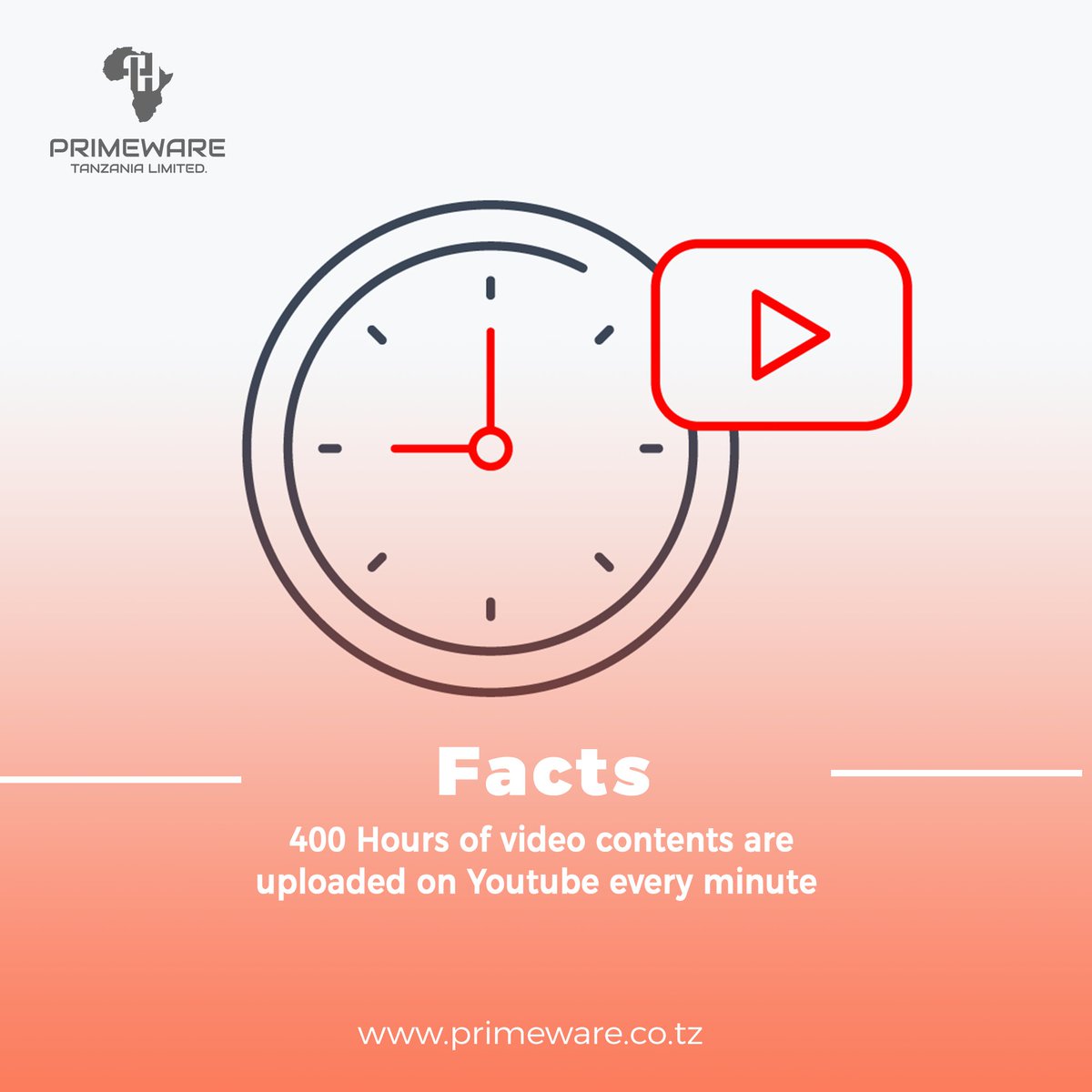 primewaretz's tweet photo. By the time you read this 1600+ hours of video content have been uploaded to YouTube. 
The massive video sharing site serves more than 1 Billion people every month, and an average Internet user spends 4 hours every month on YouTube. https://t.co/vdBMwxd3go