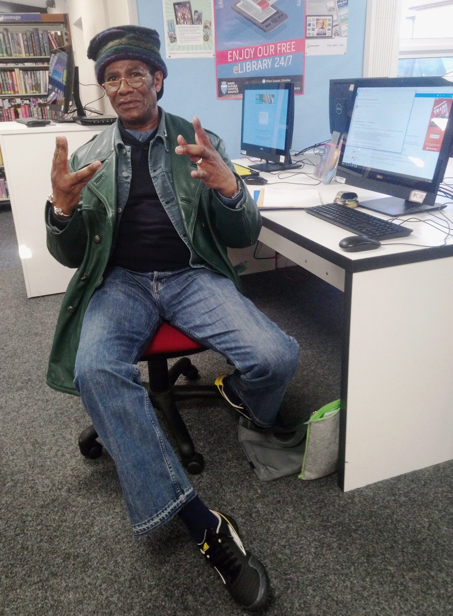 WSCCLibraries's tweet photo. Welcome to Devon, our #ReaderOfTheMonth at #LancingLibrary. Devon reads books on philosophy and uses the library for research and to get connected to new things in 2020. He #ValuesLibraries "for the staff; their collective wisdom and great help" ๐๐ @libsconnected @readingagency https://t.co/C3MBlSqSbo