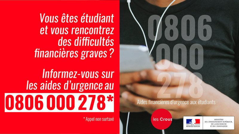 Lancement de la plateforme téléphonique pour le renseignement sur les aides destinées aux étudiants en situation d'urgence