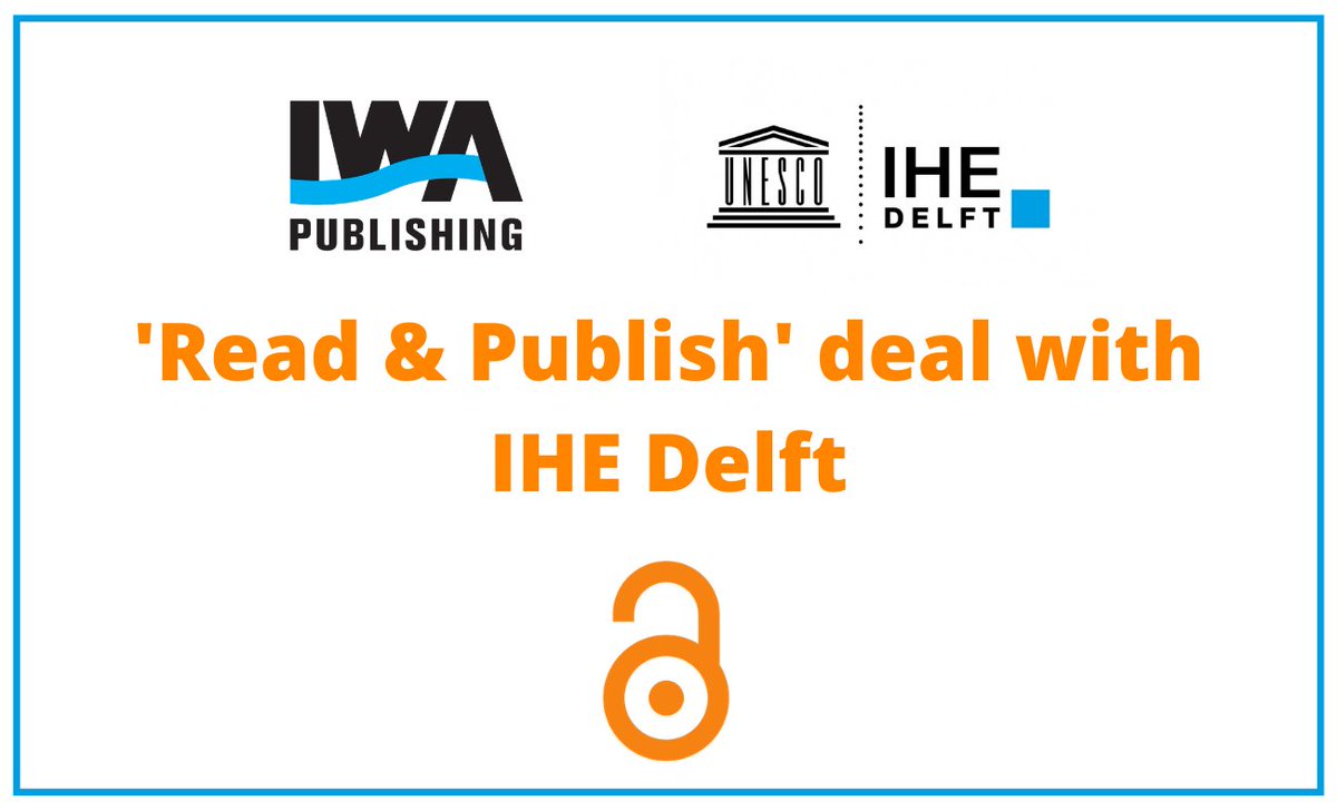IWAPublishing (@iwapublishing) on Twitter photo Delighted to announce our 'Read & Publish' deal with <a href="/ihedelft/">IHE Delft 💧 Institute for Water Education</a>
This 3 year deal will grant full access to the IWA Journal Portfolio and APC waivers for OA publication for all affiliated researchers and authors!
Find out more: iwap.online/2QNw3ET
<a href="/IWAHQ/">International Water Association</a>
<a href="/IWAP_OA/">IWA Publishing OA</a> Delighted to announce our 'Read & Publish' deal with <a href="/ihedelft/">IHE Delft 💧 Institute for Water Education</a>
This 3 year deal will grant full access to the IWA Journal Portfolio and APC waivers for OA publication for all affiliated researchers and authors!
Find out more: iwap.online/2QNw3ET
<a href="/IWAHQ/">International Water Association</a>
<a href="/IWAP_OA/">IWA Publishing OA</a>