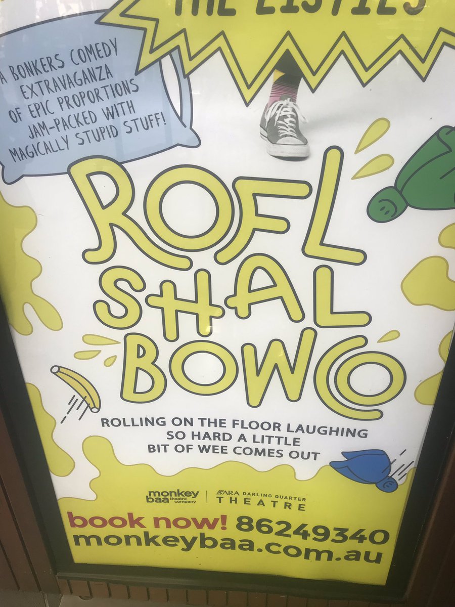 2. ROFLSHALBOWCO <a href="/monkey_baa/">Monkey Baa Theatre Company</a>  <a href="/TheListies/">The Listies 💩 🤣</a>. Thigh smackingly hilarious, so much fun with brilliant audience interaction. Plus I got to play tromboneon on stage 😂. Highly recommended for the young and young at heart!!