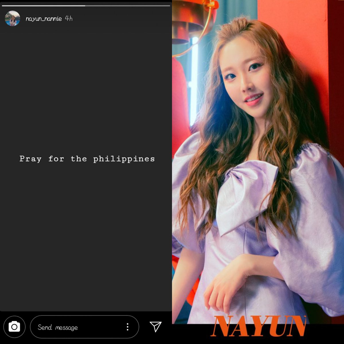 MMLDxYeonHa's tweet photo. MOMOLAND members send their prayers for the affected Filipinos by the Taal Volcano Eruptions.
#PrayersForBatangas
#PrayersForCavite
#PrayersForPhilippines https://t.co/5GGp9ypAUq