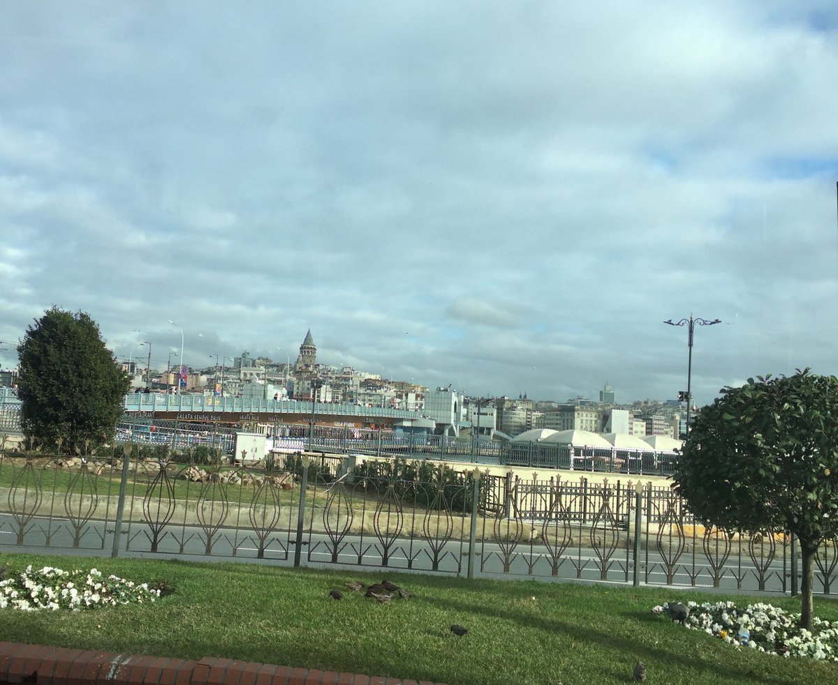 Galata Kulesi, bulutlar, sığırcıklar, iyi haftalar #busehirdeturistolsam #galatakulesi #sığırcıkkuşları