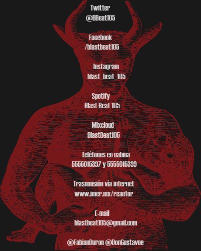 Links (bit.ly/2uKvxPF) y (bit.ly/2Nnb9KN) con el programa 23 de <a href="/BBeat105/">BlastBeat105</a> . También pueden encontrarnos en <a href="/Spotify/">Spotify</a> y <a href="/ApplePodcasts/">Apple Podcasts</a> 
<a href="/Reactor105/">Reactor 105.7 FM</a> #Reactor105 #BlastBeat105

<a href="/_Therion/">Therion</a>
@haggard_metal
@angelwitchuk
<a href="/Kvelertak/">Kvelertak</a>
<a href="/MANOWAR/">MANOWAR Official</a>
#Burzum
<a href="/Wormrot/">Wormrot</a>
<a href="/OzzyOsbourne/">Ozzy Osbourne</a>