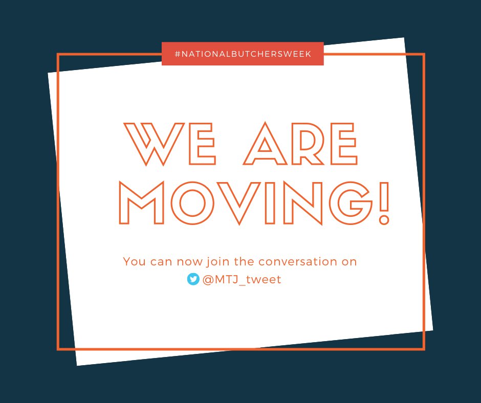 ButchersWeek's tweet image. We feel it makes sense to talk with each other under one brand. This is why you will now be able to see and post all things butchery including #NationalButchersWeek on @MTJ_tweet Twitter page.