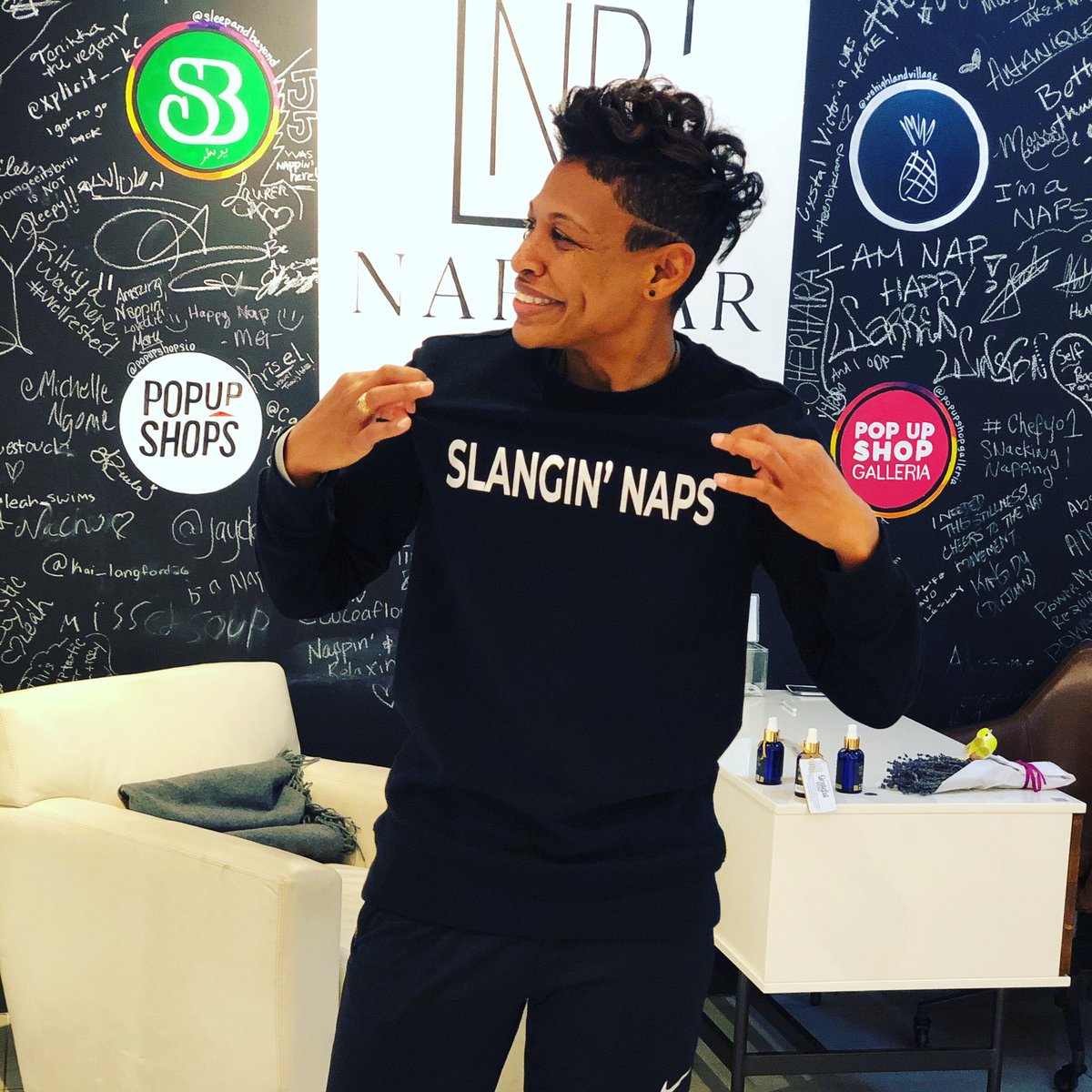 Good morning! KG, here. You can catch me today @NapBarNow “Slangin’ Naps”...

Come get your rest on today in the <a href="/HoustonTexans/">Houston Texans</a> suite and show the boys some love.

Visit NapBarNow.com to book NOW.

#wellness #health #gotexans #weloveyou #slanginnaps #staywoketakeanap