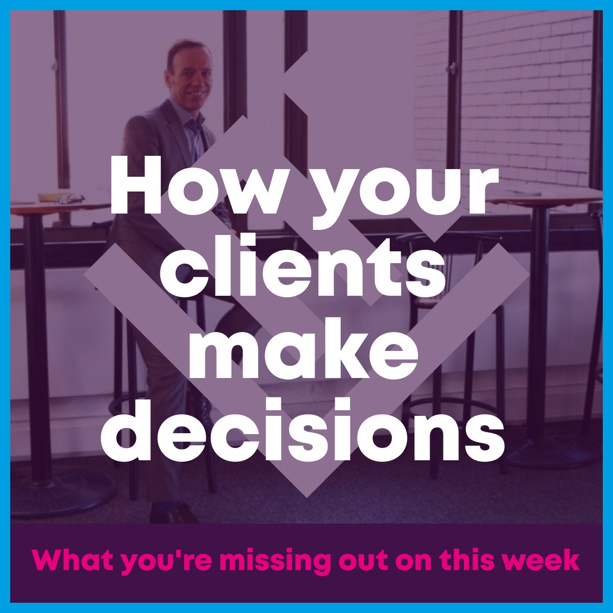 If you understand how your clients make decisions.

It's easier to help them make the right one.

Just one of the things you're missing out on if you haven't tuned in to my chat with Mark Pittaccio: bit.ly/2QRhVuC

#financialservices #podcast #leadgeneration