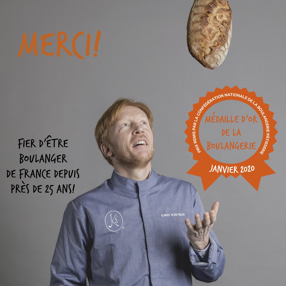 La <a href="/cnbpf/">CNBPF - Confédération Boulangerie Pâtisserie</a> me remettait hier la Médaille d’Or de la Boulangerie.

Nous sommes boulangers de France depuis près de 25 ans et sommes fiers de porter haut les valeurs de la gastronomie française dans 27 pays.
C’est une grande fierté de partager ce titre avec toutes mes équipes.