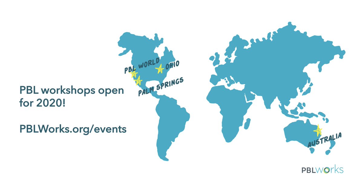 PBLWorks's tweet photo. Learn more about PBL, and connect with a worldwide network of educators. Come to one of our events! Registration is open in Australia, California, and Ohio (with more to be announced)! https://t.co/iVlxembiOL
@PVSFirebirds @PBLmatters
#PBL #edchat #pd #edleaders #AussiePBL https://t.co/Pv9kyZ6Nhq