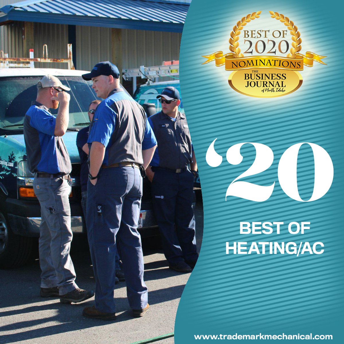 TrademarkMechan's tweet photo. At #TrademarkMechanical, we pride ourselves on keeping our customers warm during the winter and cool during the summer - and we would greatly appreciate your nomination for #Bestof2020! #HVAC

Vote now: https://t.co/yUvnXvXDcg https://t.co/ngVEs0pcL0