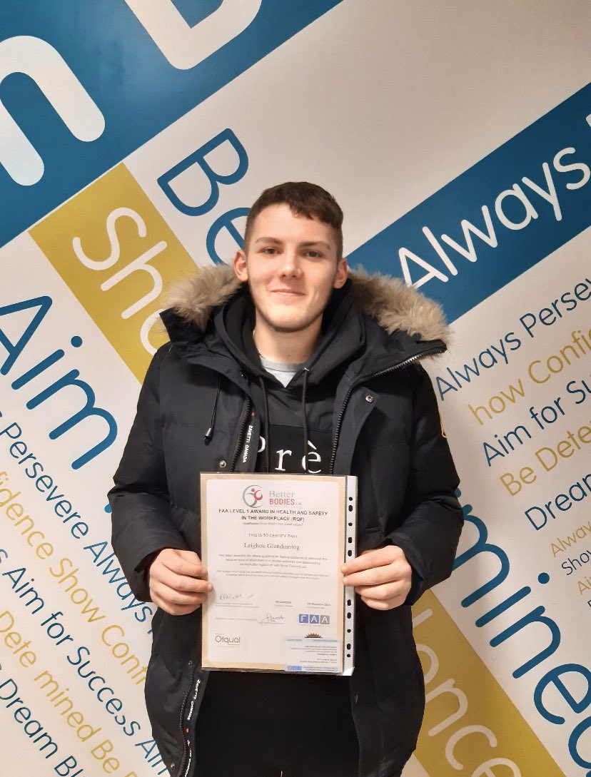 Congratulations to Leighon and Leon who have completed their Level 1 Health &amp; Safety course and start their traineeship with <a href="/TraineeshipsCst/">CUFC CST Traineeships</a> next week! #shootingforthestars