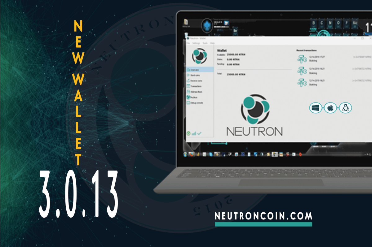 Neutron_Crypto's tweet photo. New Neutron Wallet Release 3.0.13
This is an optional but recommended update, it has a new protocol 60024 and several fixes to the code base
Download this release from https://t.co/Dn5JZQ1jik or from website: https://t.co/YP9FhZ9c0U
#cryptocurrency #Crypto #Since2015 #neutroncoin https://t.co/H4dUtmv5Ak