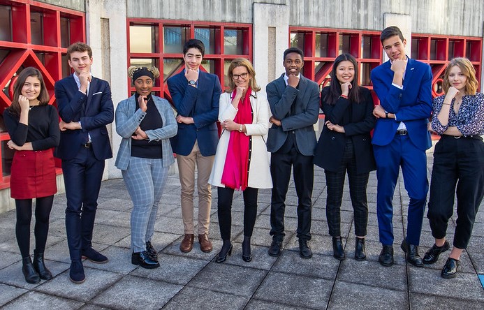 The Heads of Committee and ITU's Development Director recreate the Futurecasters promo poster