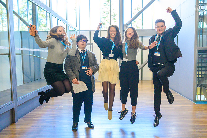 Futurecaster delegates jump for joy in ITU corridors