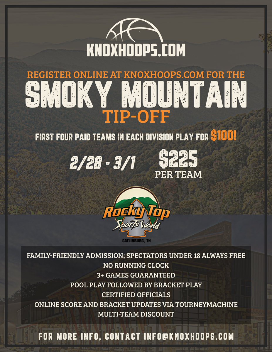 Knox_Hoops's tweet photo. It’s Leap Year....Is your team ready to leap into the spring season? First 4 paid teams in each division get in for $100 each! https://t.co/lLxdkGqkf9