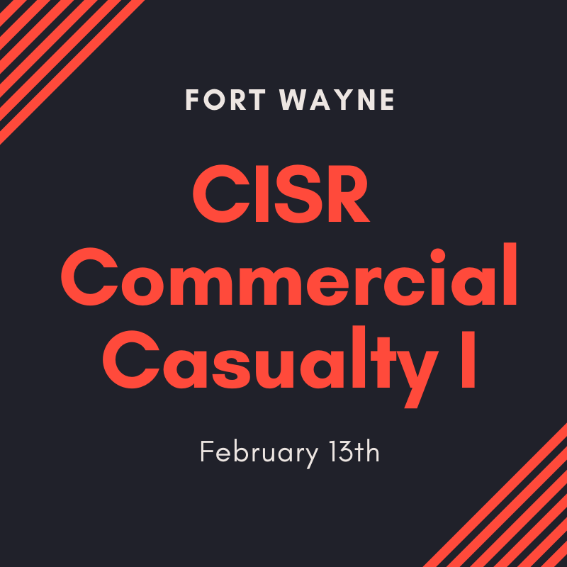 This course will strengthen your ability to have productive, confident interactions with your commercial customers in the area of commercial casualty exposures and coverages.  (Approved for 7 hours of CE)
web.piaindiana.com/events/CISR-Co…