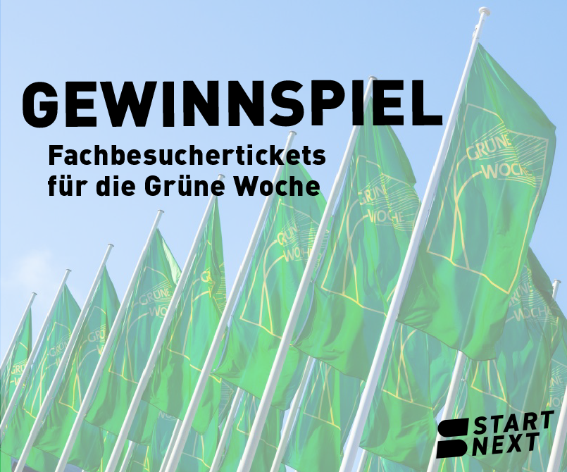 Wir verlosen zwei Fachbesuchertickets für die <a href="/gruenewoche/">Grüne Woche</a>. Willst du Food-Trends probieren und spannende Startnext-Projekte kennenlernen? Antworte uns hier, warum du vor Ort sein musst! Die Teilnahmebedingungen findet ihr unter bit.ly/2QQuGVW