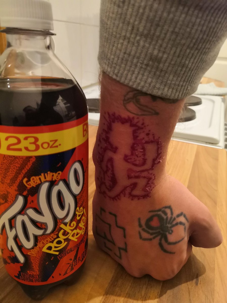 ziptorious's tweet photo. Faygo and new tattoo what you think 
#juggalo #family #whoopwhoop #ink #tattoo #insaneclownposse #icp https://t.co/Z4nHX2Pg2n