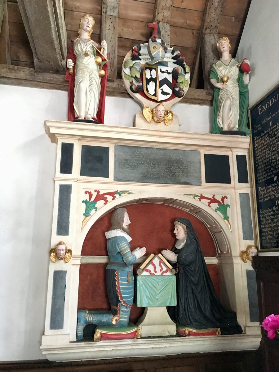 EngChurchPics's tweet photo. @cbnewham @ChurchMonuments @Salcathguide @SallyBadham @johnevigar @last_of_england @NatChurchTrust @ExploreChurches St Peter, #Racton.
Monument to Sir George Gunter (d. 1624) &amp; his wife Ursula.

#monumentsmonday https://t.co/lShpfgkqtt