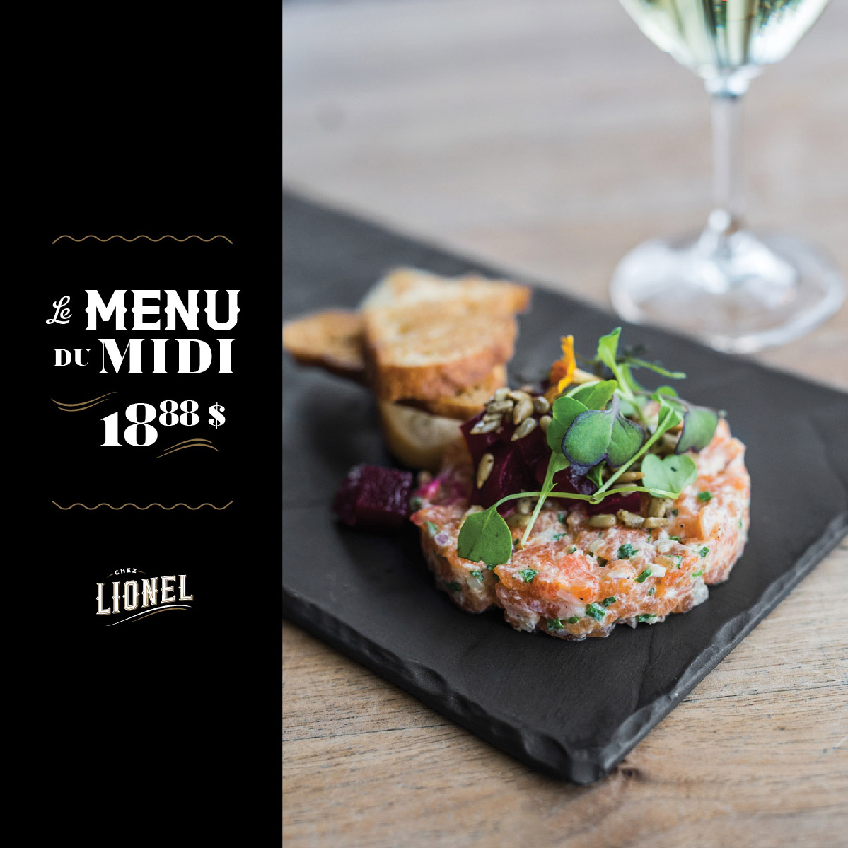 Nous avons un nouveau menu midi pour les 2 prochaines semaines!
Entrée + plat à partir de 18,88$
Faites votre choix: chezlionel.ca/menus/menu-mid…