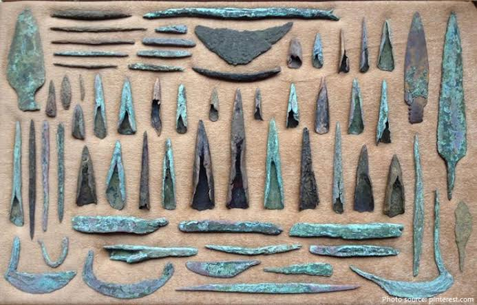 9) Things picked up when copper was used for the first time in prehistory.Copper was the first major technological advancement that gave a tribe an advantage over another using stone weaponry.It ushered in easier agriculture w/ the plough.The oldest was in Jordan—4,000 BCE