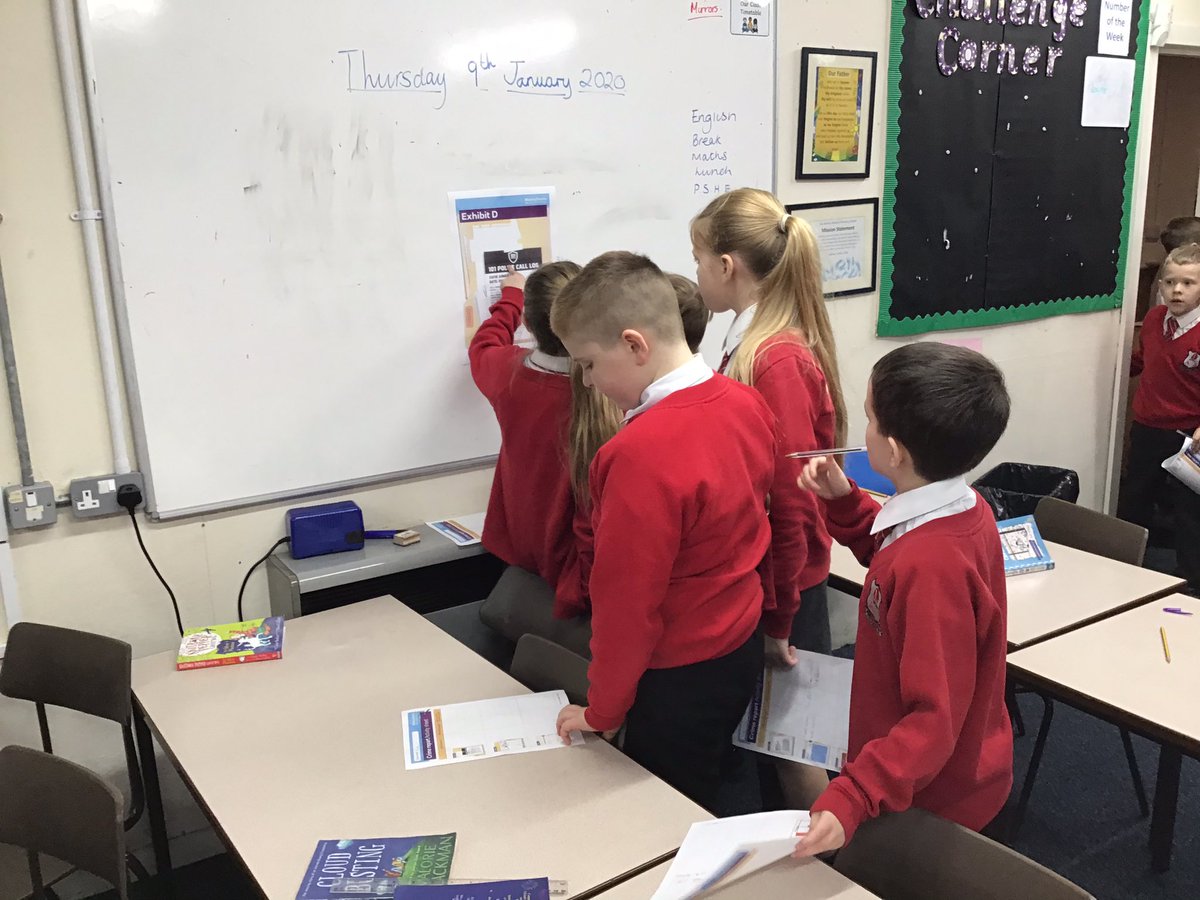 Class5MrsG1's tweet photo. Year 5 enjoyed taking part in NatWest Money Sense Worshops last week. We were investigating evidence of identity fraud. https://t.co/RFrIgdeusx